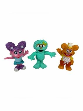 Hasbro Sesame Street Figure 3" Toys Lot Cake Topper Plastic Abby Rosita Fozzie